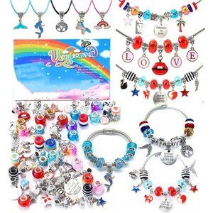 Bracelet Making Craft Kit for Girls,Jewelry Making Supplies Bead Charms Bracelet